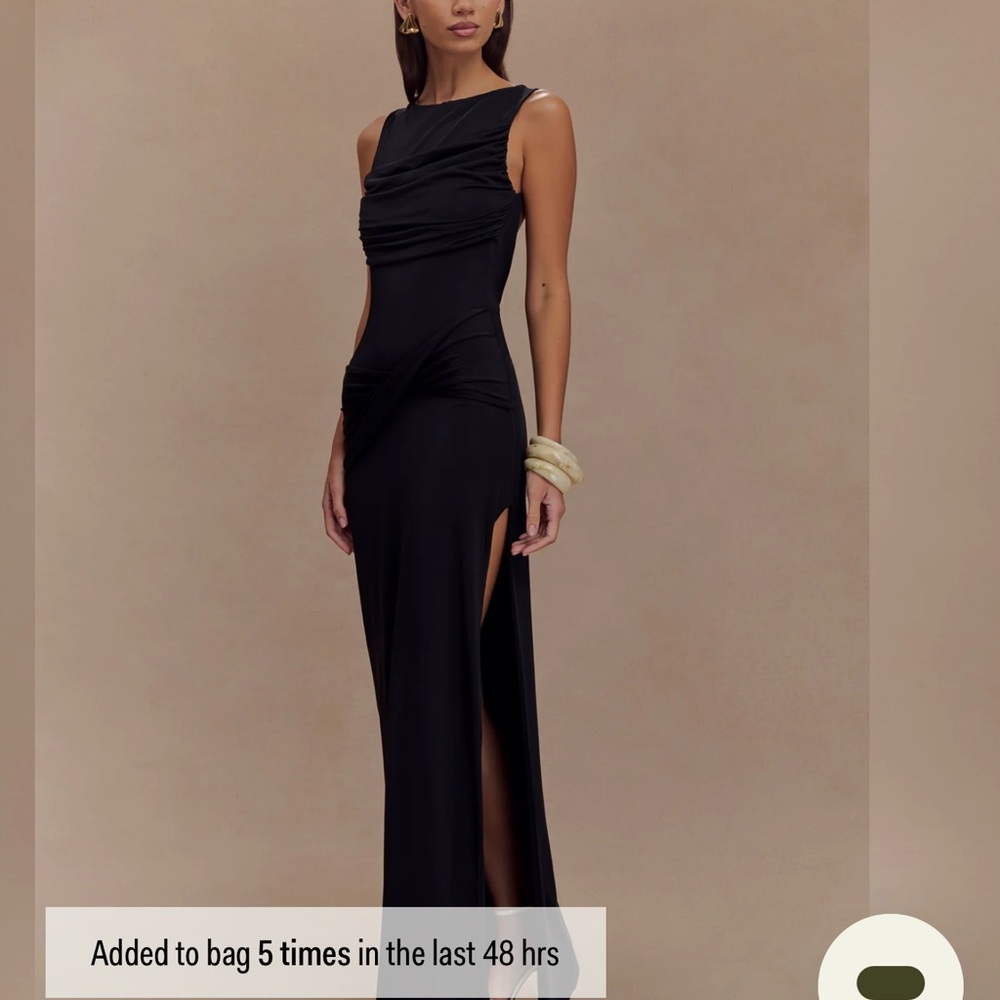 Meshki Henley Slinky Draped Maxi - Wedding Guest Dress